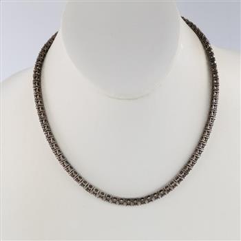Sterling Silver Clear Stone Necklace