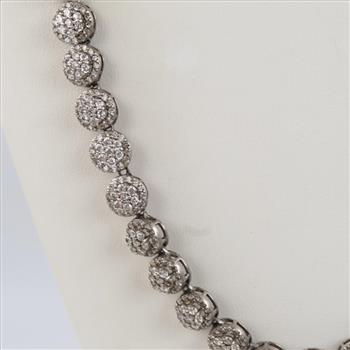 Sterling Silver Clear Stone Necklace