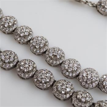 Sterling Silver Clear Stone Necklace