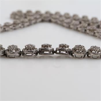 Sterling Silver Clear Stone Necklace