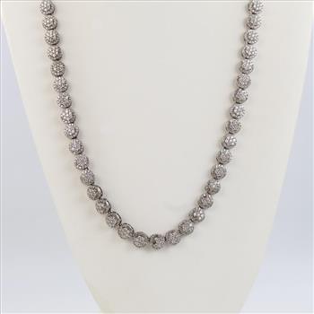 Sterling Silver Clear Stone Necklace