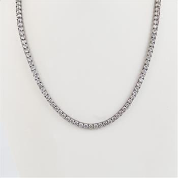 Sterling Silver Clear Stone Necklace