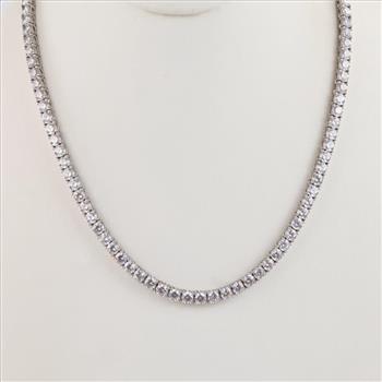 Sterling Silver Clear Stone Necklace