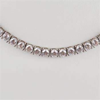 Sterling Silver Clear Stone Necklace