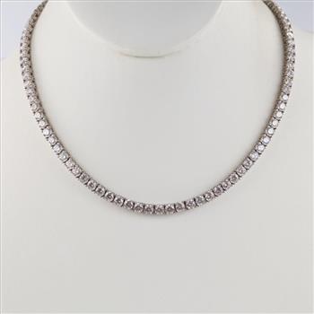 Sterling Silver Clear Stone Necklace
