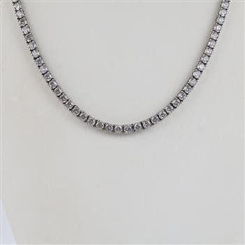 Sterling Silver Clear Stone Necklace