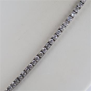 Sterling Silver Clear Stone Necklace