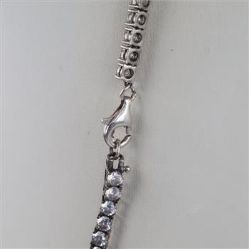 Sterling Silver Clear Stone Necklace