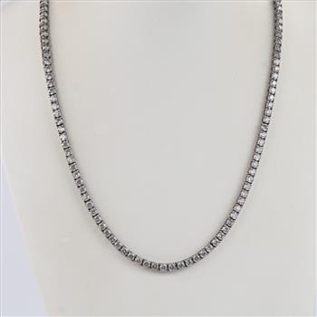 Sterling Silver Clear Stone Necklace