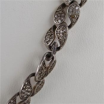 Sterling Silver Clear Stone Necklace
