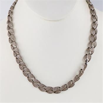 Sterling Silver Clear Stone Necklace