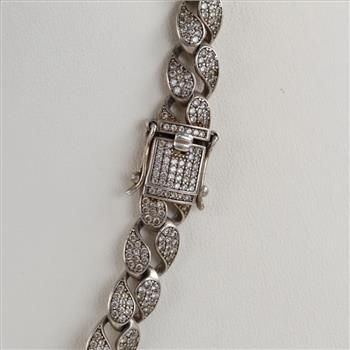 Sterling Silver Clear Stone Necklace