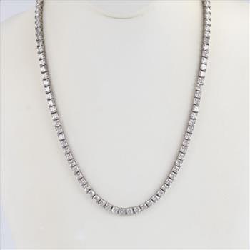 Sterling Silver Clear Stone Necklace