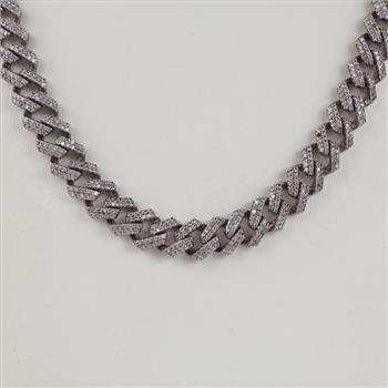 Sterling Silver Clear Stone Necklace