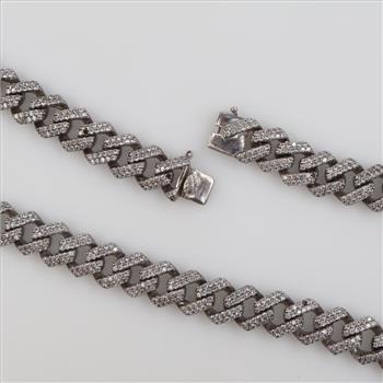 Sterling Silver Clear Stone Necklace