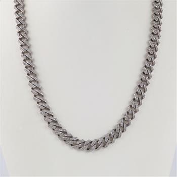 Sterling Silver Clear Stone Necklace