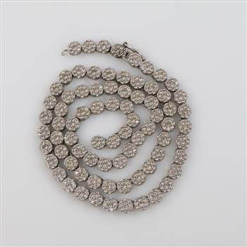 Sterling Silver Clear Stone Necklace