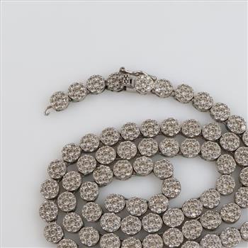 Sterling Silver Clear Stone Necklace