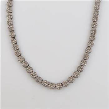 Sterling Silver Clear Stone Necklace