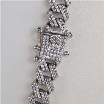 Sterling Silver Clear Stone Necklace