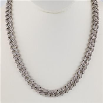 Sterling Silver Clear Stone Necklace