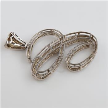 Sterling Silver Clear Stone Pendant