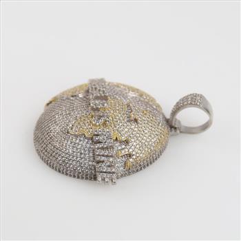 Sterling Silver Clear Stone Pendant