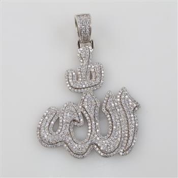Sterling Silver Clear Stone Pendant