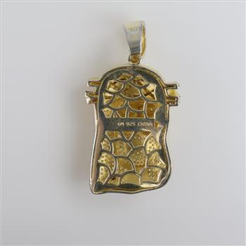 Sterling Silver Clear Stone Religious Pendant