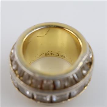 Sterling Silver Clear Stone Ring