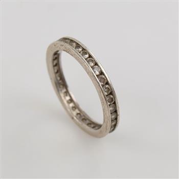 Sterling Silver Clear Stone Ring
