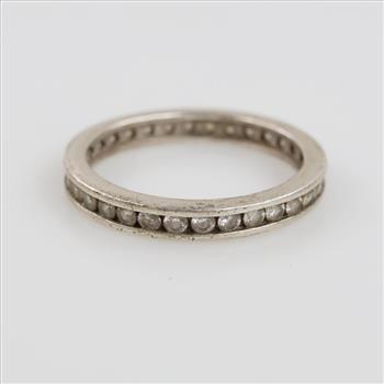 Sterling Silver Clear Stone Ring