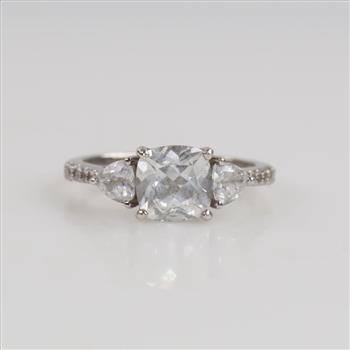 Sterling Silver Clear Stone Ring