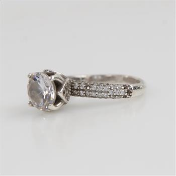 Sterling Silver Clear Stone Ring