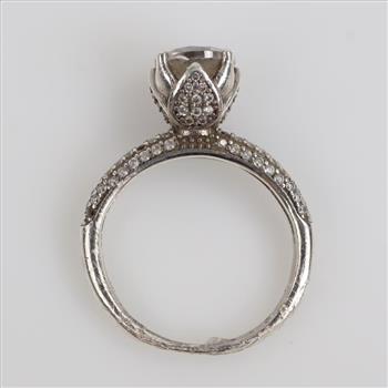 Sterling Silver Clear Stone Ring