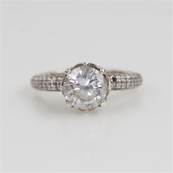 Sterling Silver Clear Stone Ring