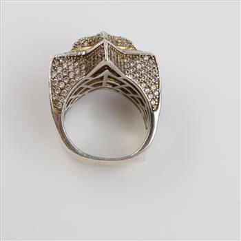 Sterling Silver Clear Stone Star Ring