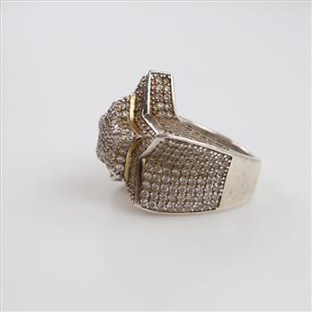 Sterling Silver Clear Stone Star Ring