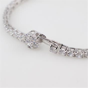 Sterling Silver Clear Stone Tennis Bracelet