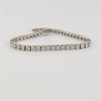 Sterling Silver Clear Stone Tennis Bracelet