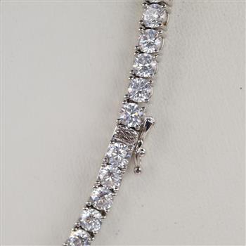 Sterling Silver Clear Stone Tennis Necklace