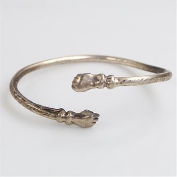 Sterling Silver Closed Fists Cuff Bracelet