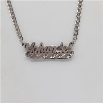 Sterling Silver Cuban Link Name Necklace