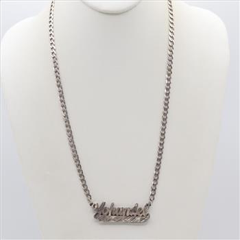 Sterling Silver Cuban Link Name Necklace