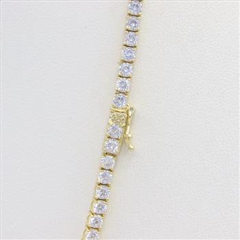 Sterling Silver Cubic Zirconia In-Line Necklace