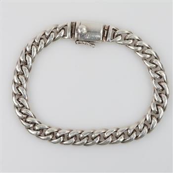 Sterling Silver Curb Chain Bracelet