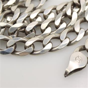 Sterling Silver Curb Chain Necklace