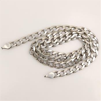 Sterling Silver Curb Chain Necklace