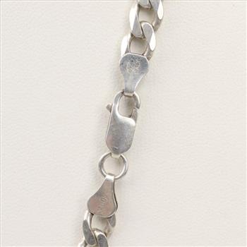 Sterling Silver Curb Chain Necklace