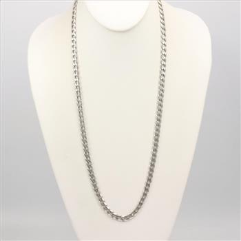 Sterling Silver Curb Chain Necklace